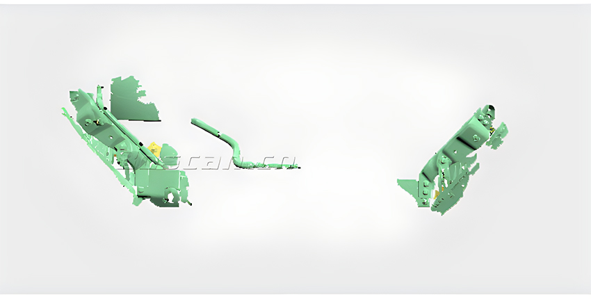 華朗三維掃描-前保險(xiǎn)杠支撐點(diǎn)云數(shù)據(jù)