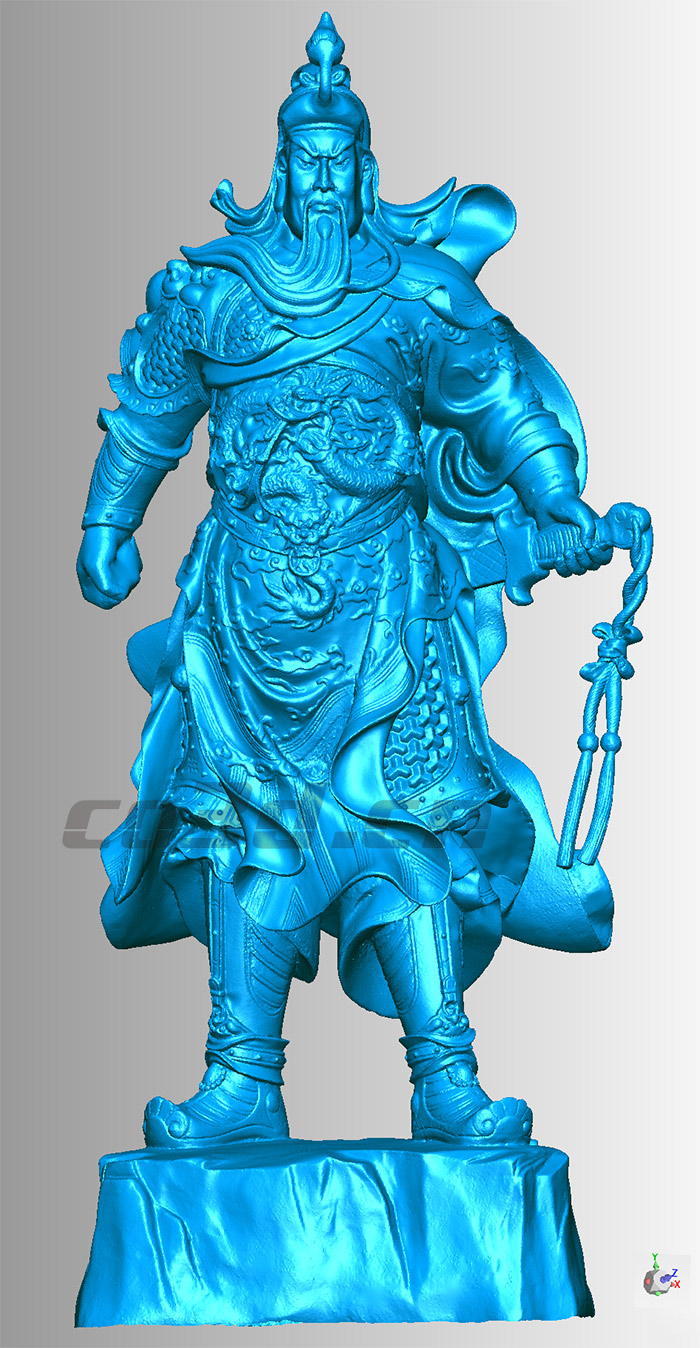 銅塑雕像“關公”三維掃描案例