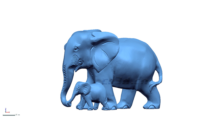 東南亞大象木雕三維掃描