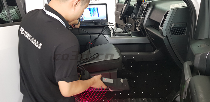 福特汽車車斗、腳墊掃描方案