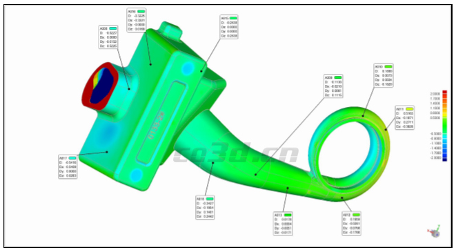 汽車渦輪增壓器零部件三維檢測(cè)