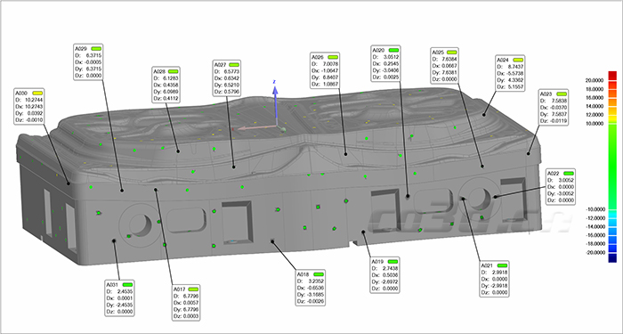 汽車發(fā)泡膜模具三維檢測